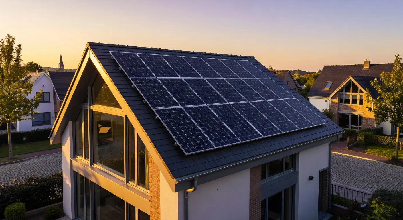 Panneaux solaires installés sur un toit en Belgique en 2026