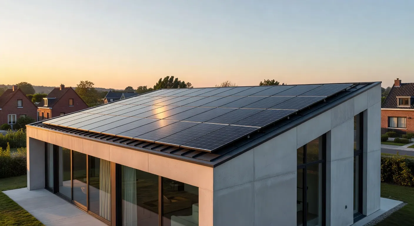 Panneaux solaires innovants sur toit belge en 2026